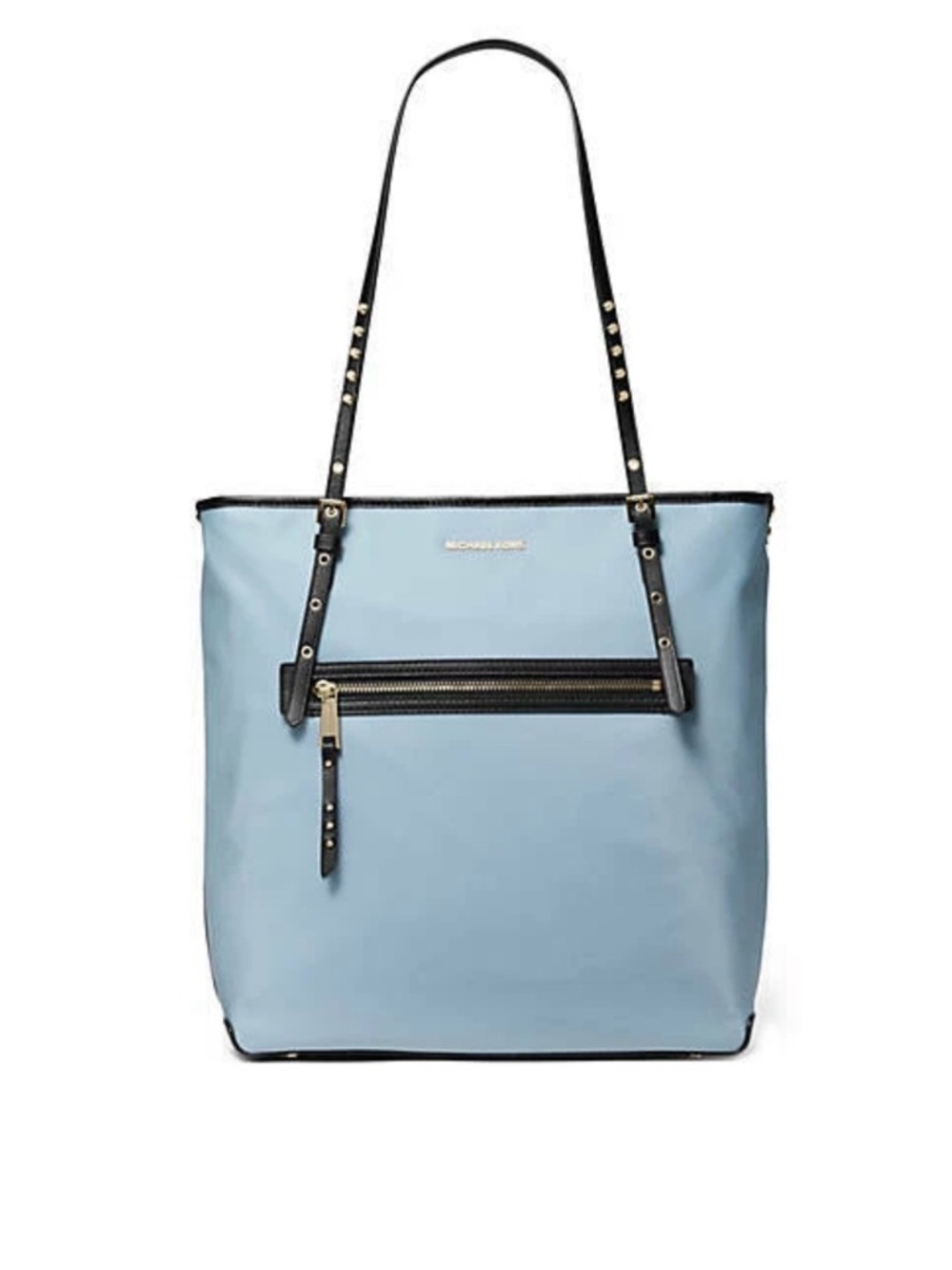 NWT MICHAEL Michael Kors Leila Nylon LargeTote Pale Blue